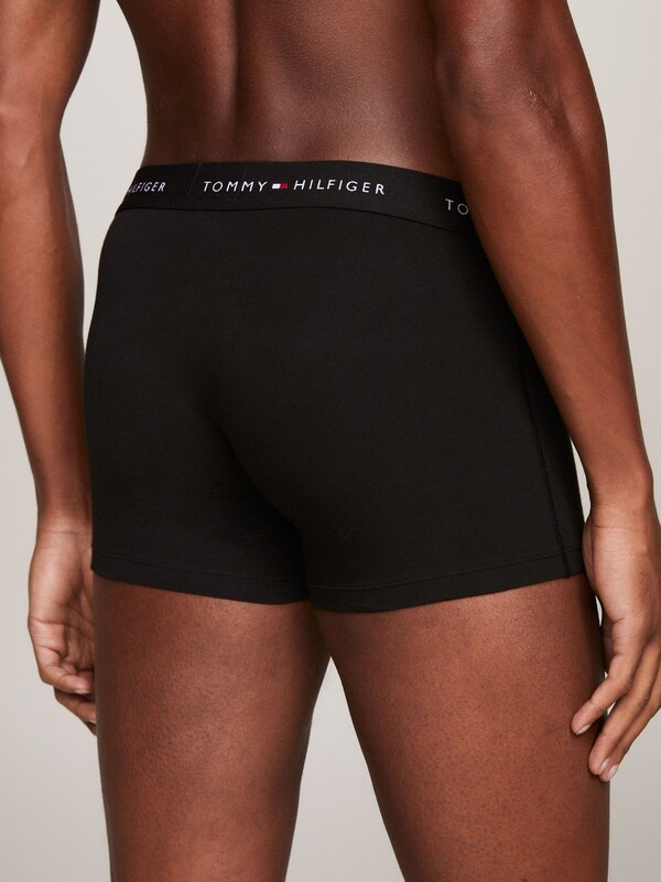 Seraphine Tommy Hilfiger Black Essential Logo Waistband Trunks 3 Pack