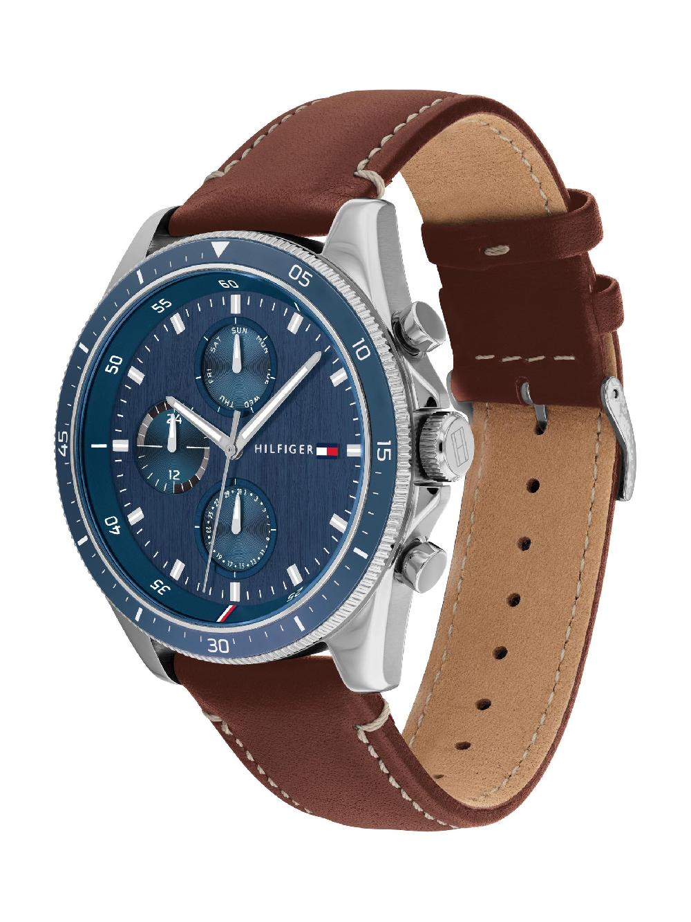 seraphine Tommy Hilfiger Brown Watch With Leather Strap