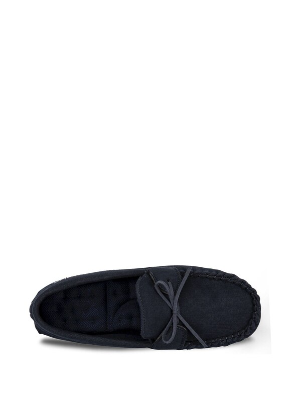 Seraphine Totes Blue Isotoner Mens Herringbone Lined Moccasin