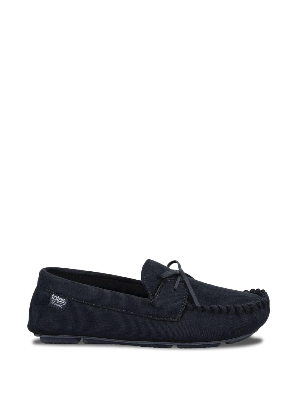 seraphine Totes Blue Isotoner Mens Herringbone Lined Moccasin