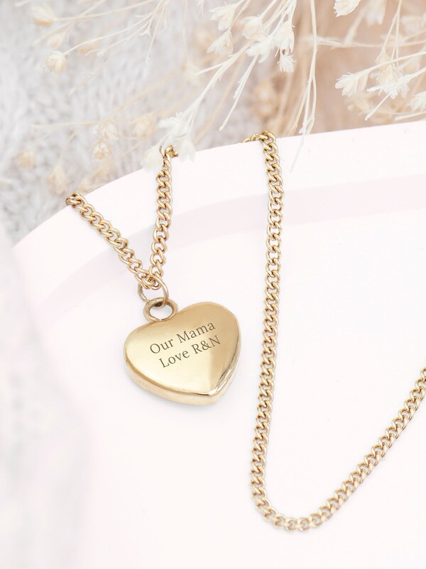 Seraphine Treat Republic Gold Tone Personal Celestial Heart Pendant And Necklace