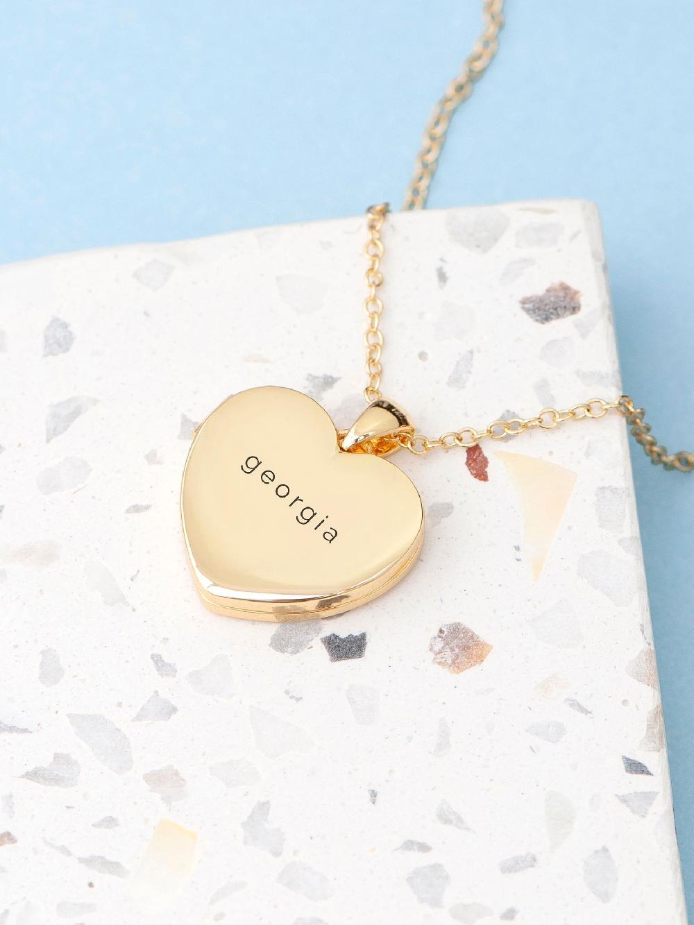 seraphine Treat Republic Personalised Heart Photo Locket