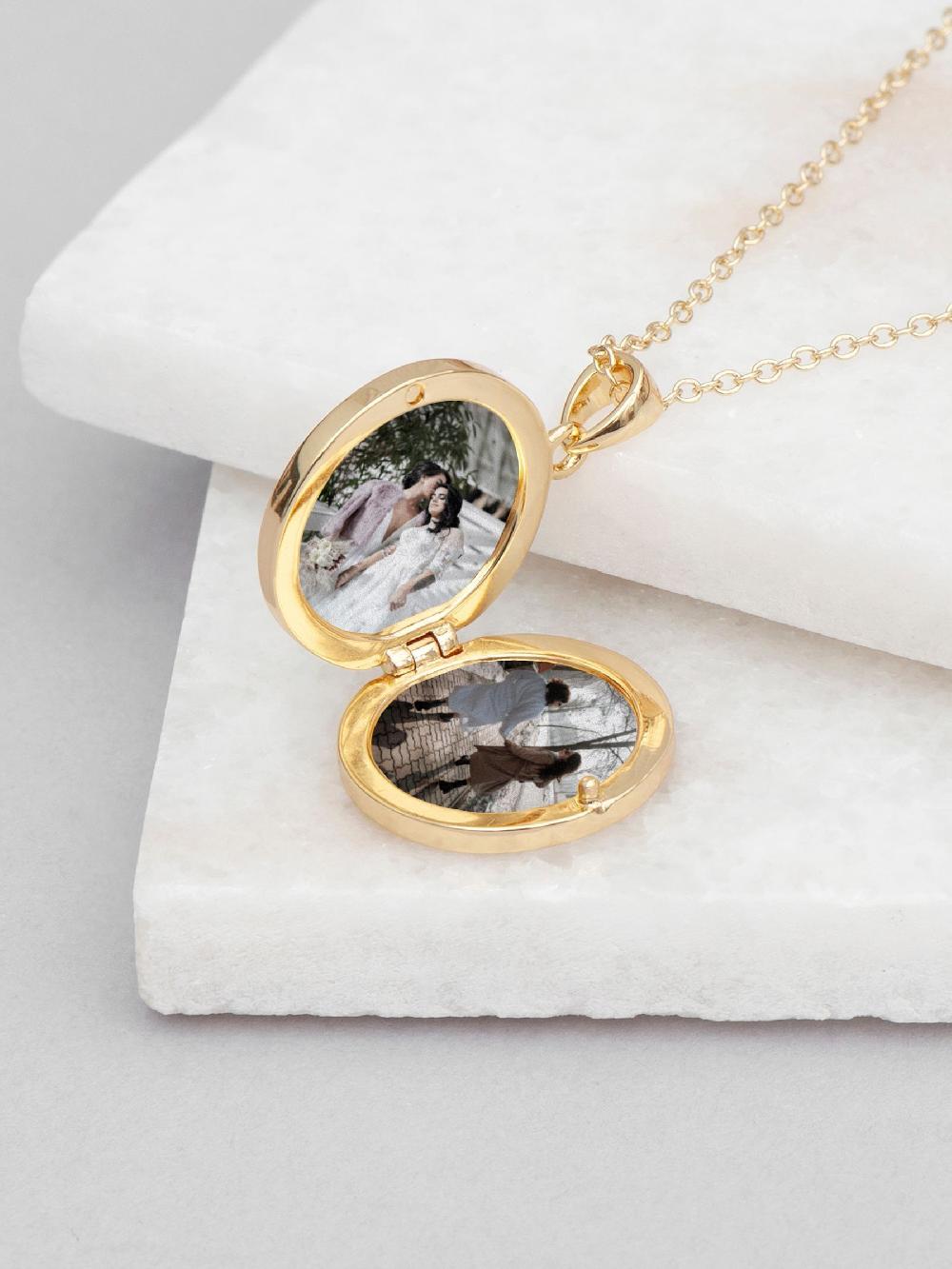 seraphine Treat Republic Personalised Oval Photo Locket