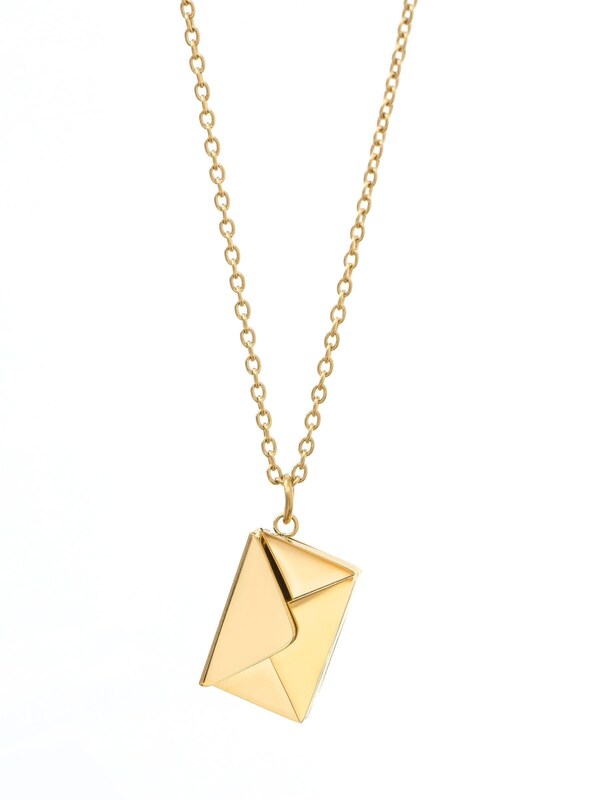 Seraphine Treat Republic Tone Personalised Secret Message Envelope Necklace