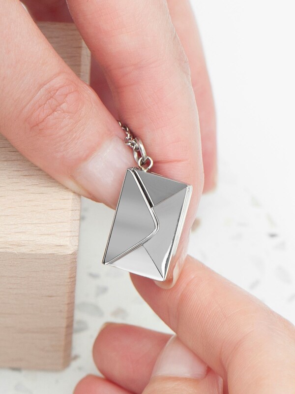 Seraphine Treat Republic Tone Personalised Secret Message Envelope Necklace