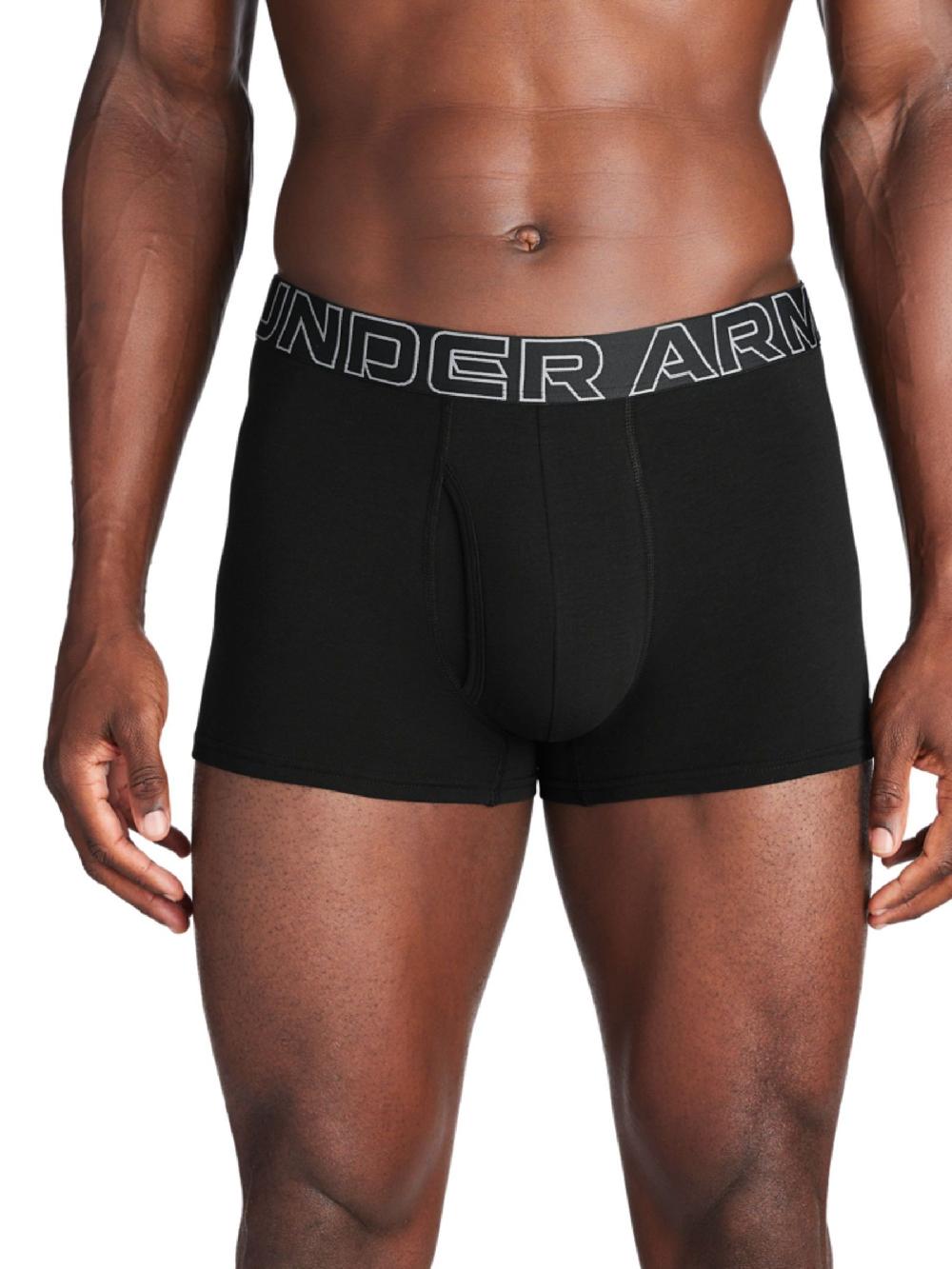 seraphine Under Armour Black 100% Cotton Performance Boxers 3 Pack