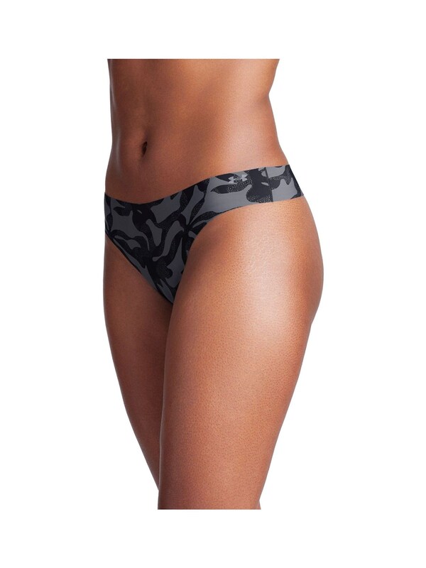 Seraphine Under Armour Black 100% Cotton Pure Stretch No Show Print Thongs 3 Pack