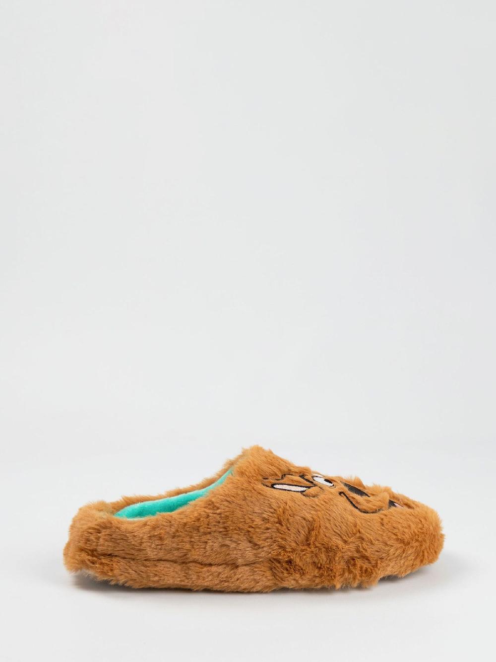 seraphine Vanilla Underground Brown Scooby Doo Character Face Slippers
