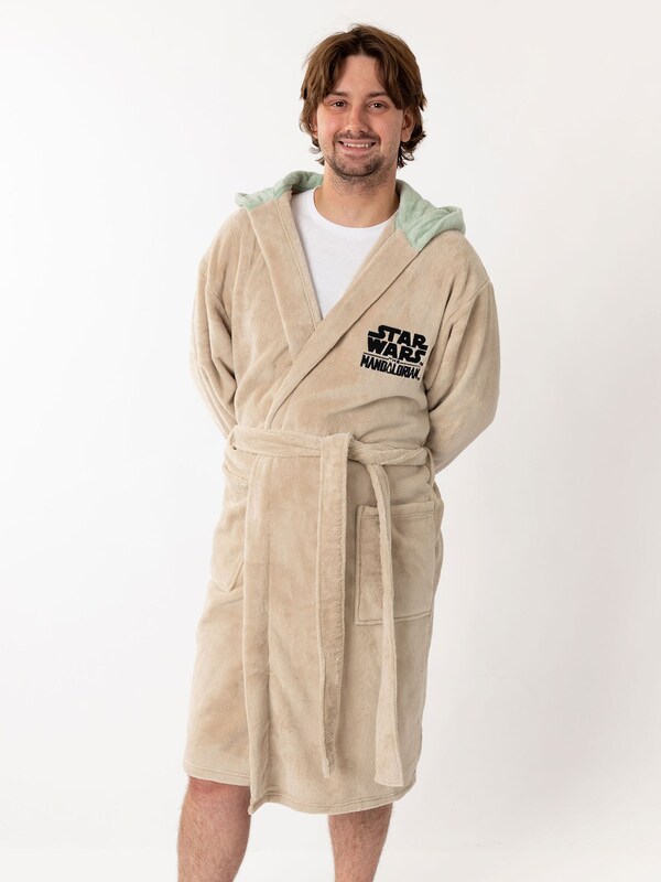 Seraphine Vanilla Underground Brown Star Wars Grogu Hooded Bath Robe