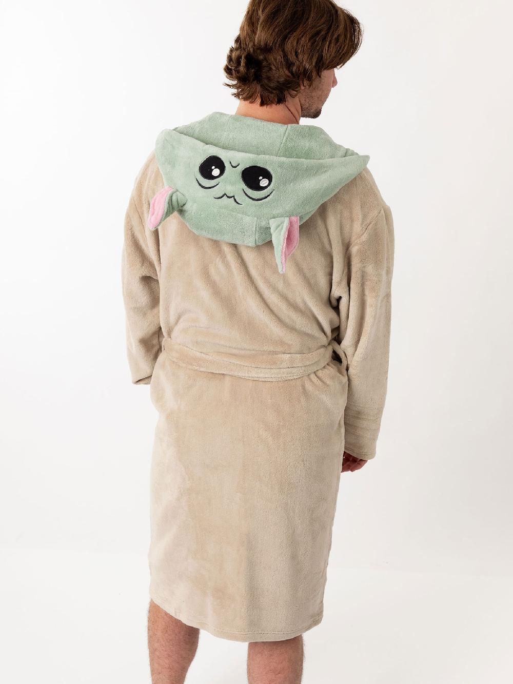seraphine Vanilla Underground Brown Star Wars Grogu Hooded Bath Robe