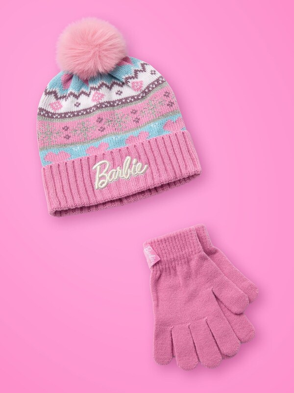 Seraphine Vanilla Underground Pink Barbie Hat & Gloves Set