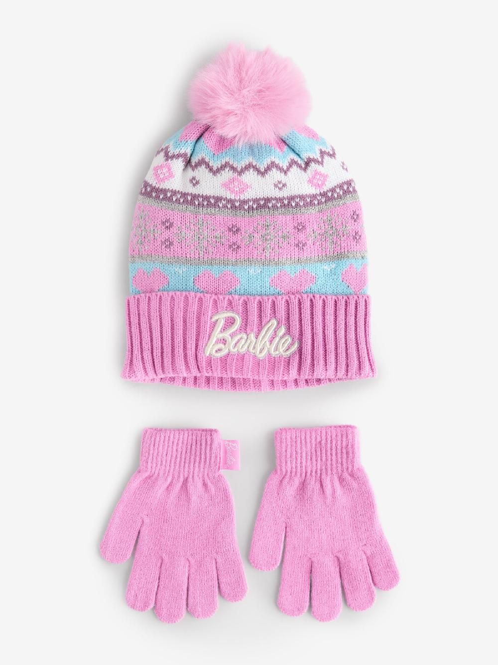 seraphine Vanilla Underground Pink Barbie Hat & Gloves Set