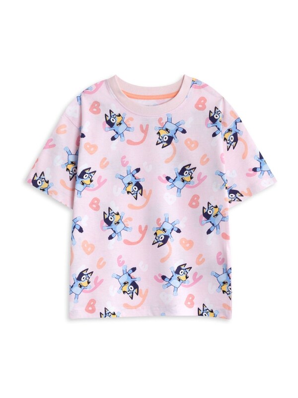 Seraphine Vanilla Underground Pink Bluey Girls Multicoloured Multi Character Multi-Pack Of 2 Short Sleeve Short Leg Pyjama Set