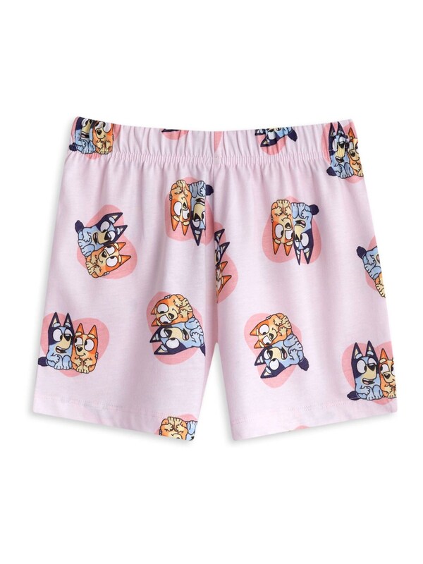 Seraphine Vanilla Underground Pink Bluey Girls Multicoloured Multi Character Multi-Pack Of 2 Short Sleeve Short Leg Pyjama Set