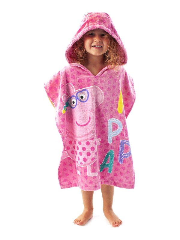 Seraphine Vanilla Underground Pink Girls Peppa Pig Swimsuit And Towel Poncho Set