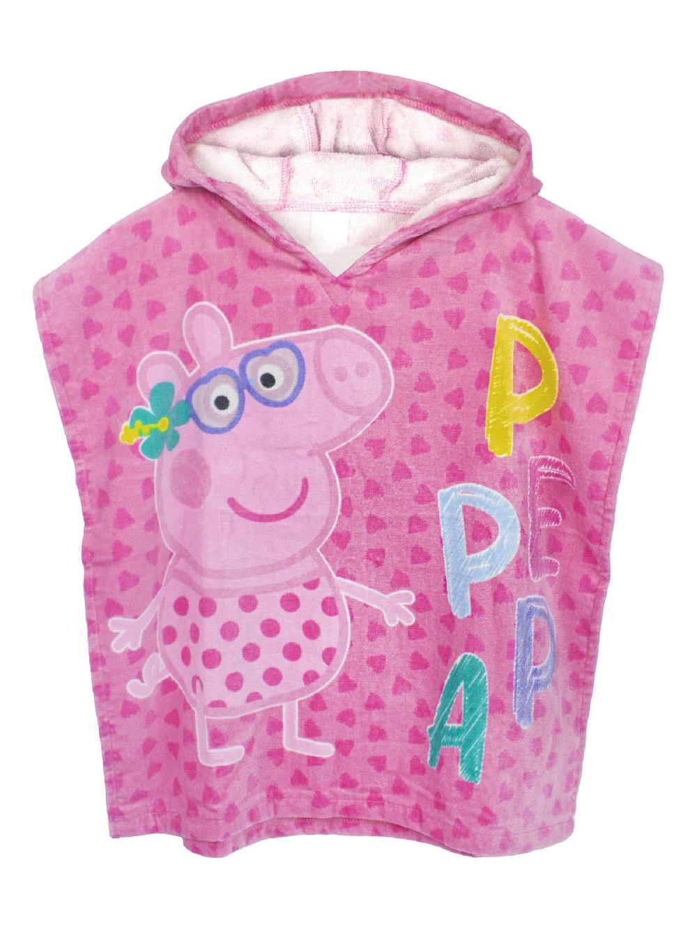 seraphine Vanilla Underground Pink Girls Peppa Pig Swimsuit and Towel Poncho Set