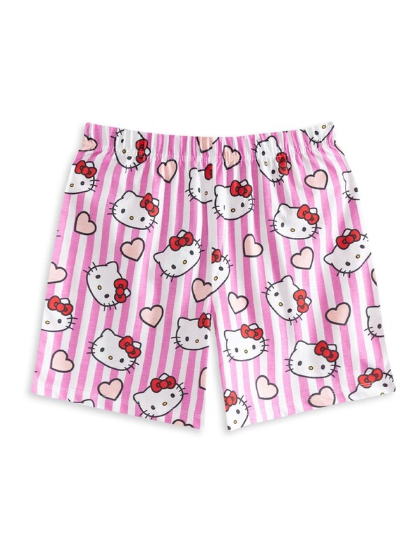 Seraphine Vanilla Underground Pink Hello Kitty Girls Short Sleeve Short Leg 100% Cotton Pyjamas Set Multipack Of 2