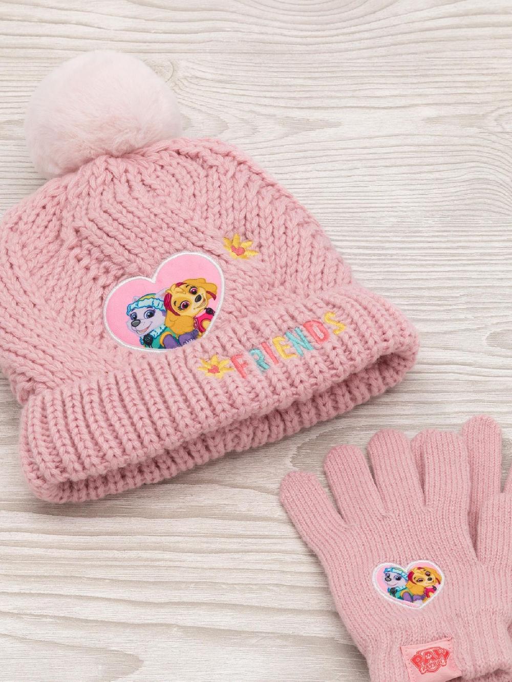 seraphine Vanilla Underground Pink Paw Patrol Girls Winter Beanie and Scarf Set