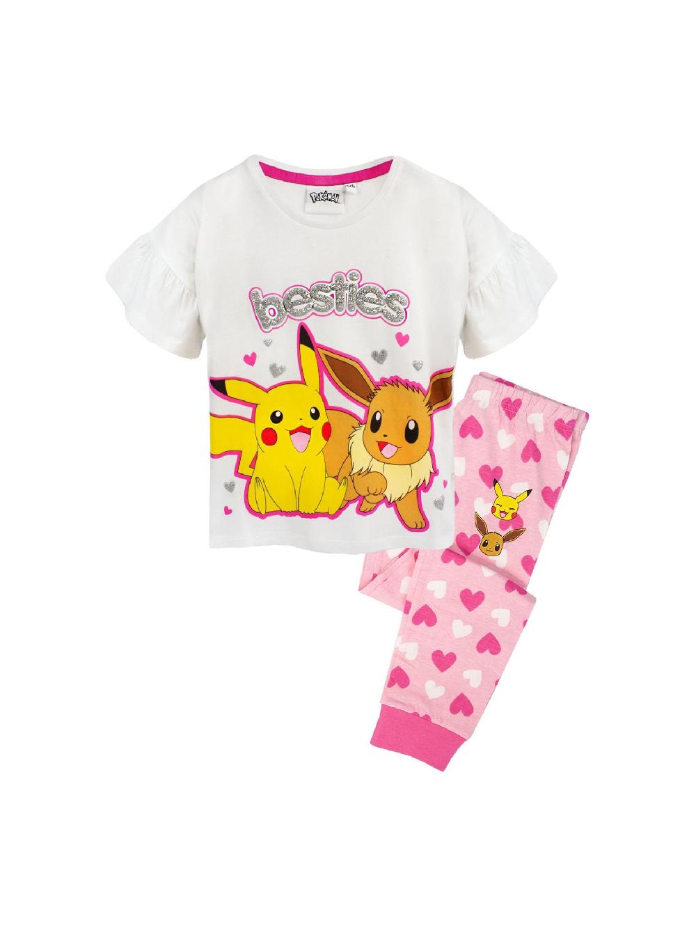 seraphine Vanilla Underground White Pokemon 100% Cotton Long Leg Pyjamas
