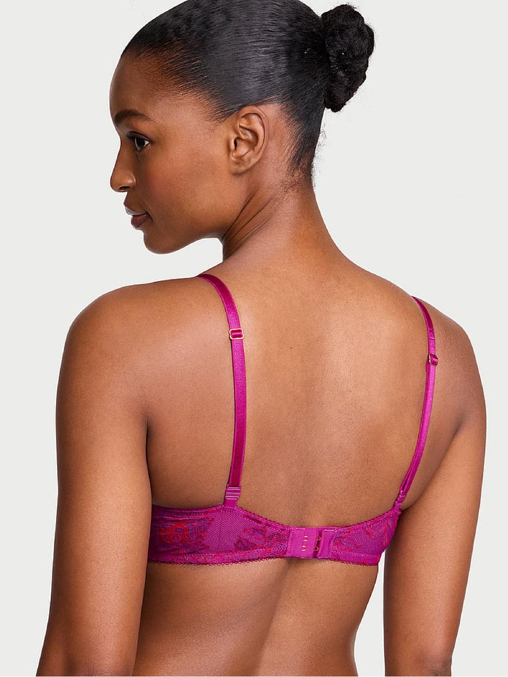 seraphine Victoria's Secret Berrylicious Purple Dye Lace Bra