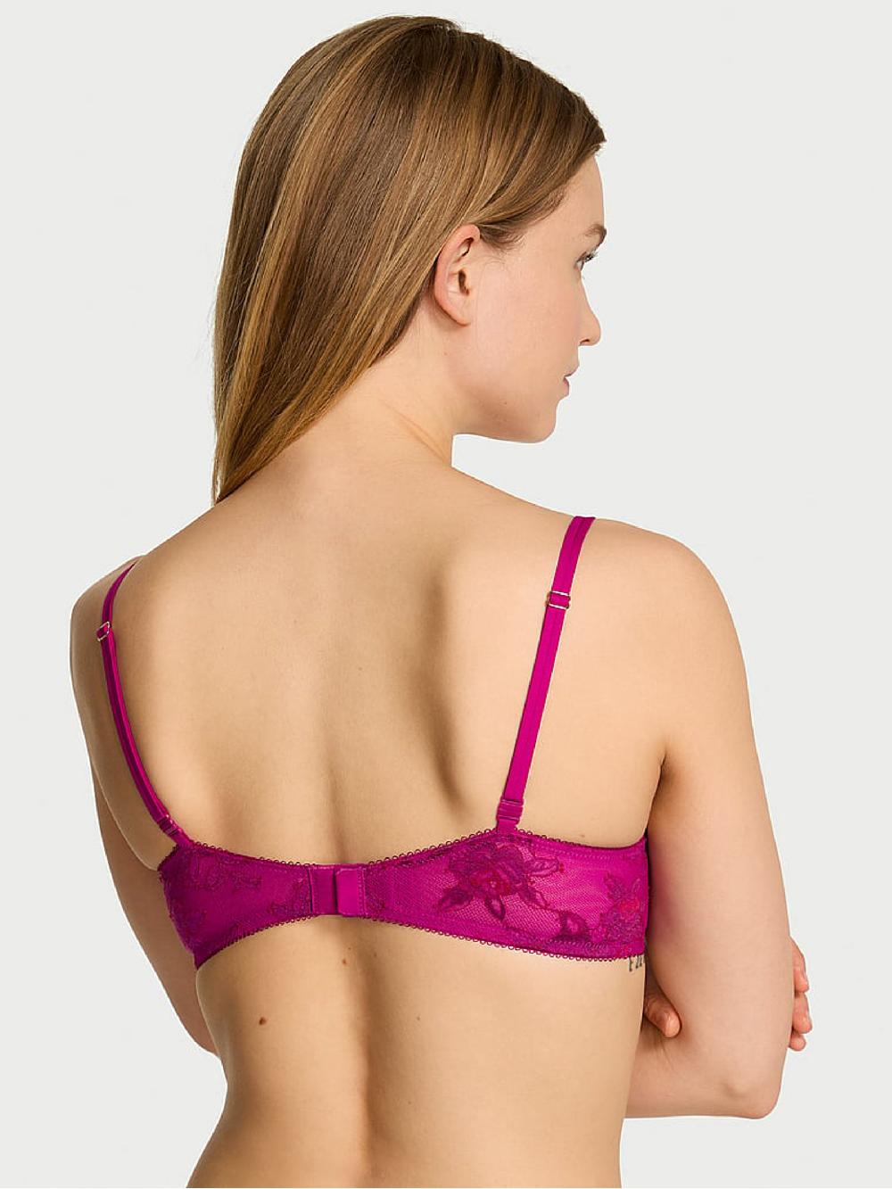 seraphine Victoria's Secret Berrylicious Purple Dye Push Up Lace Bra
