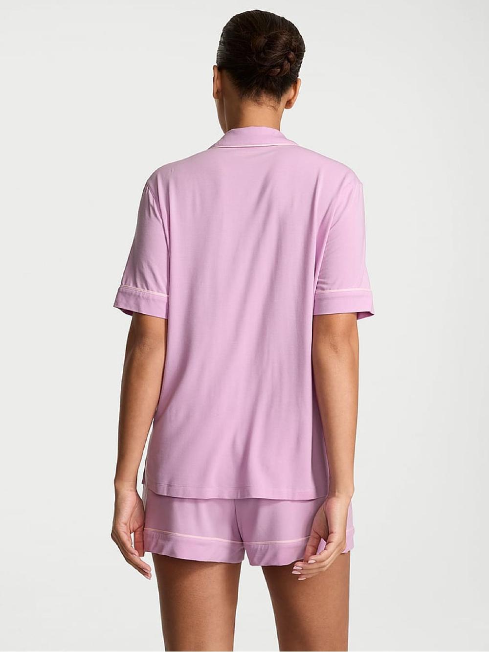 seraphine Victoria's Secret Bikini Pink Bow Modal Short Pyjamas Set