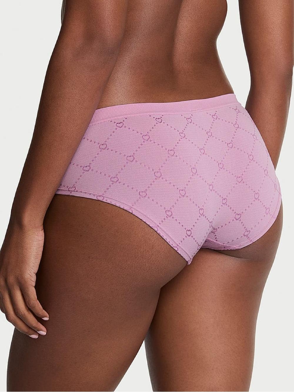 seraphine Victoria's Secret Bikini Purple Hipster Quilted Heart Knickers