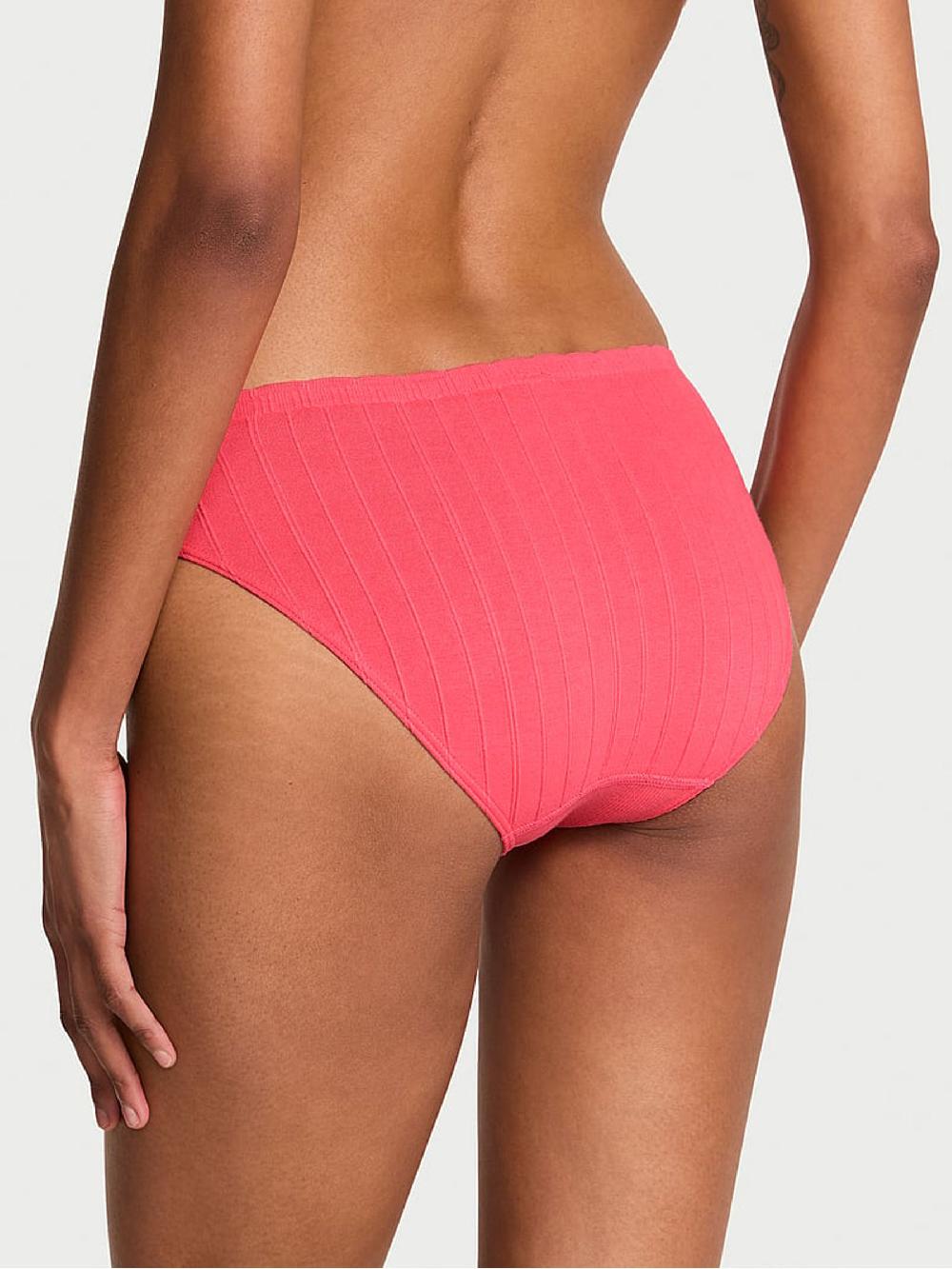 seraphine Victoria's Secret Poppy Pink Bikini Cotton Rib Knickers
