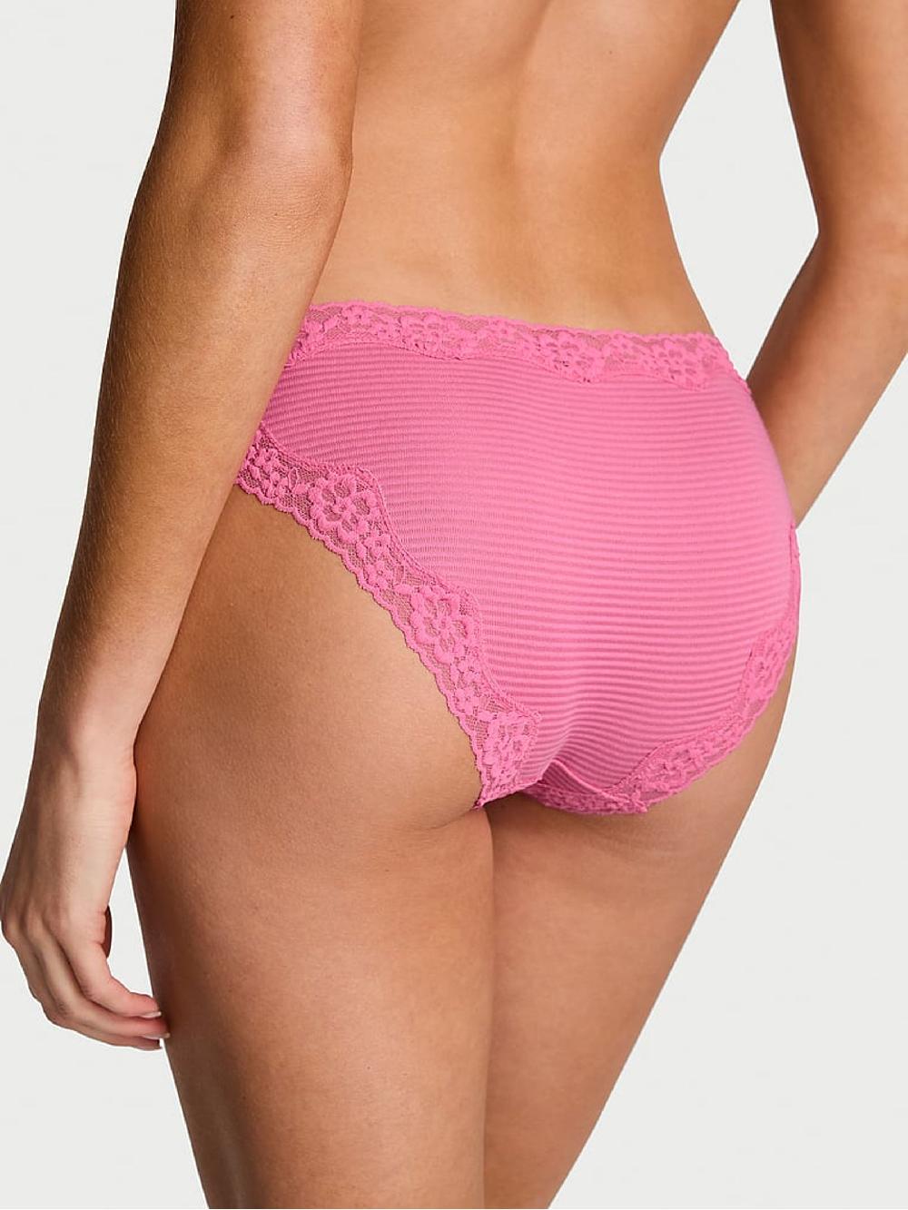 seraphine Victoria's Secret Rose Garden Pink Bikini Lace Waist Knickers