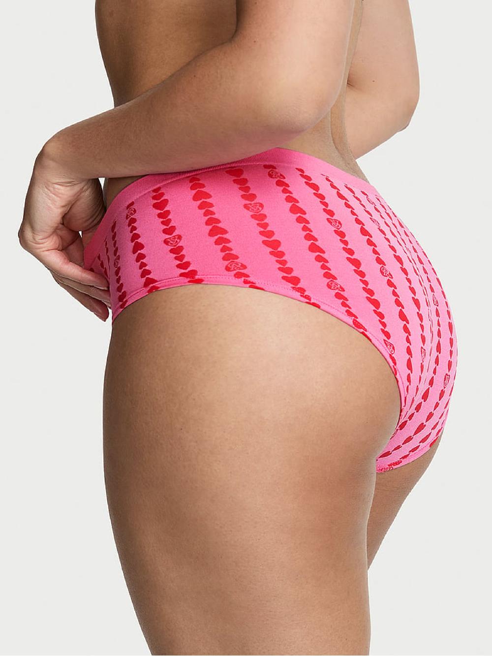 seraphine Victoria's Secret Rose Garden Pink Hipster Heart Stripe Knickers