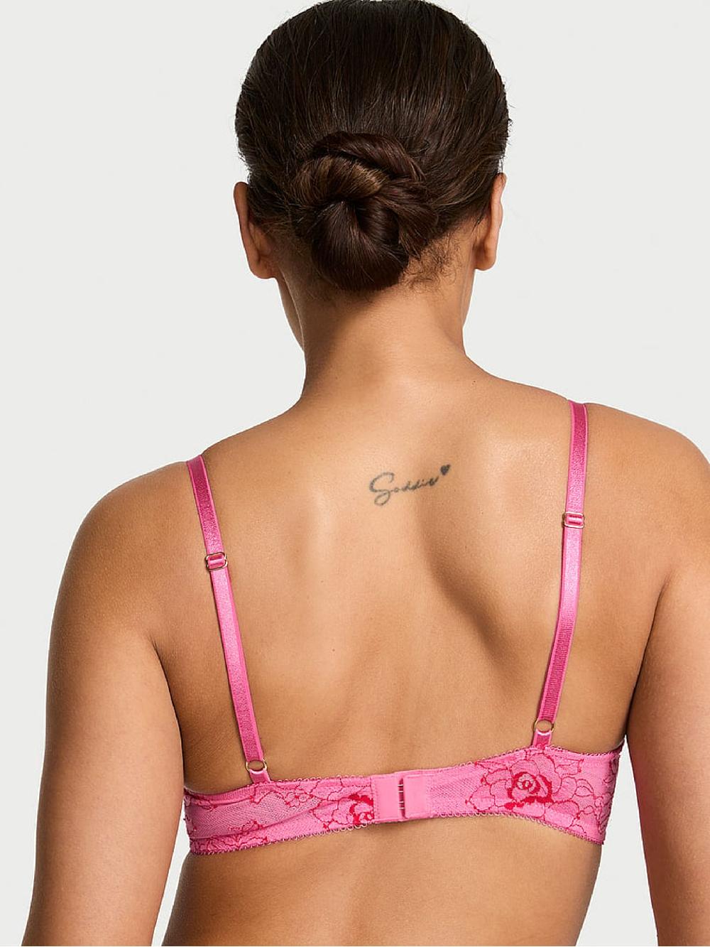 seraphine Victoria's Secret Rose Garden Pink Lace Bra