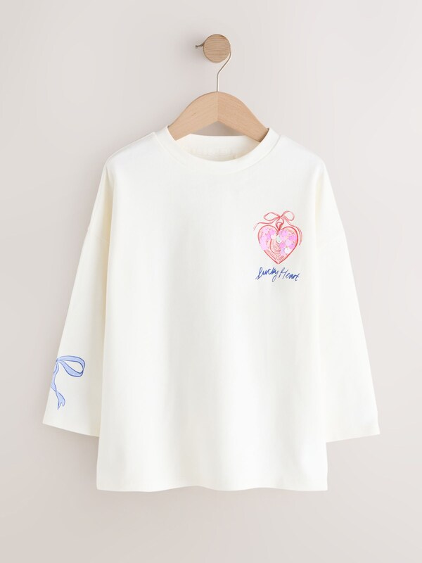 Seraphine White Charm Long Sleeve Sequin Top (3-16yrs)