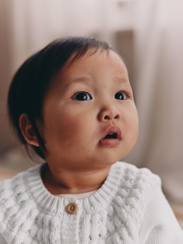 Seraphine White Heart Pocket Button Through Baby Cardigan (0mths-2yrs)