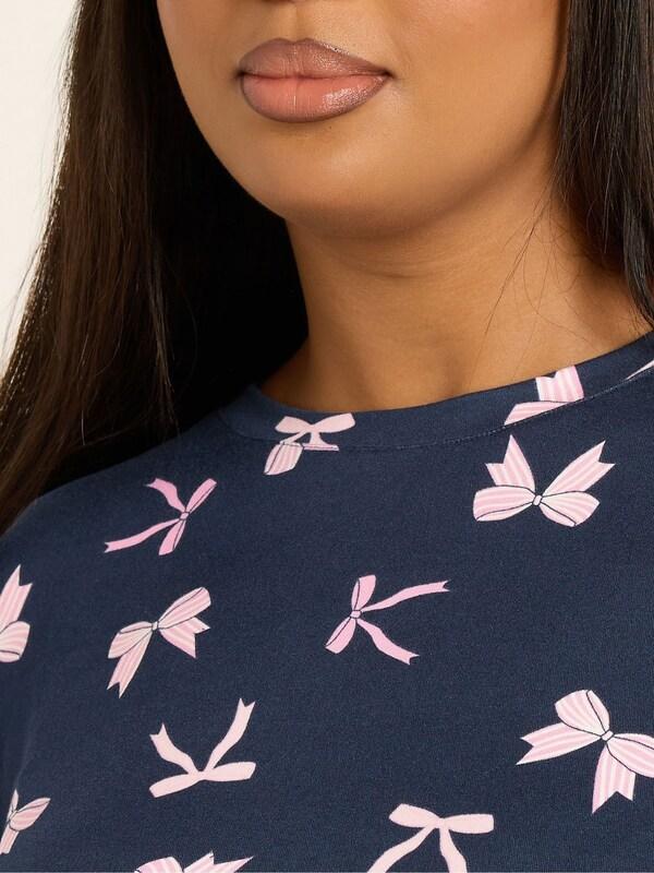 Seraphine Yours Curve Blue Soft Touch Long Sleeve Pyjamas Set