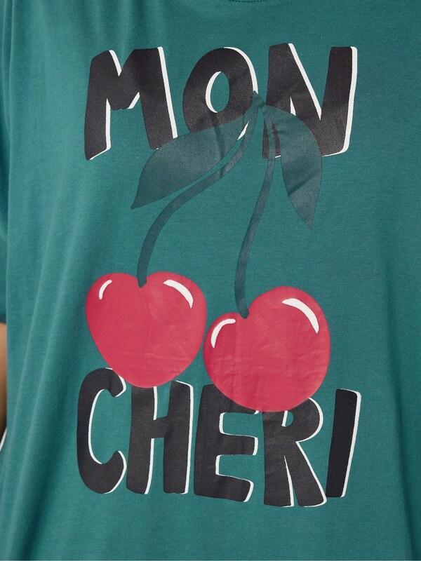 Seraphine Yours Curve Green Short Sleeve Wide Leg Pyjamas Set