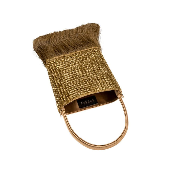 Serena Uziyel Adia Antique Gold Mini Tote Bag Handbags