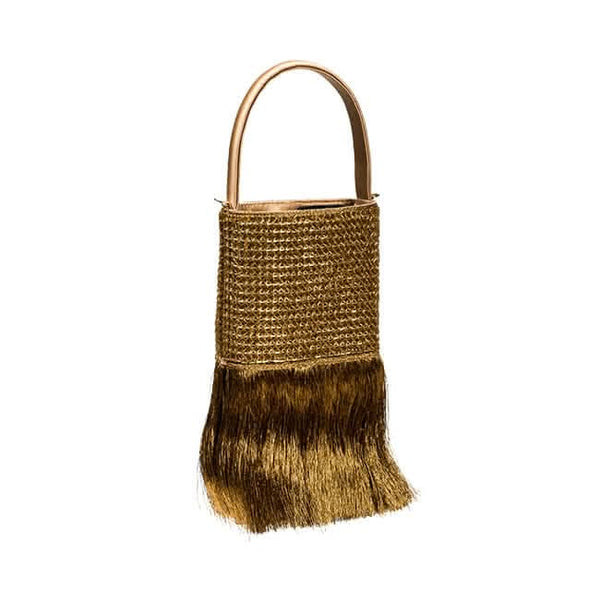 serena uziyel Adia Antique Gold Mini Tote Bag Handbags