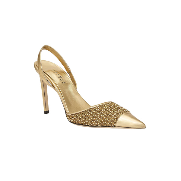 Serena Uziyel Adia Gold High-Heel Slingback Pump High-Heels