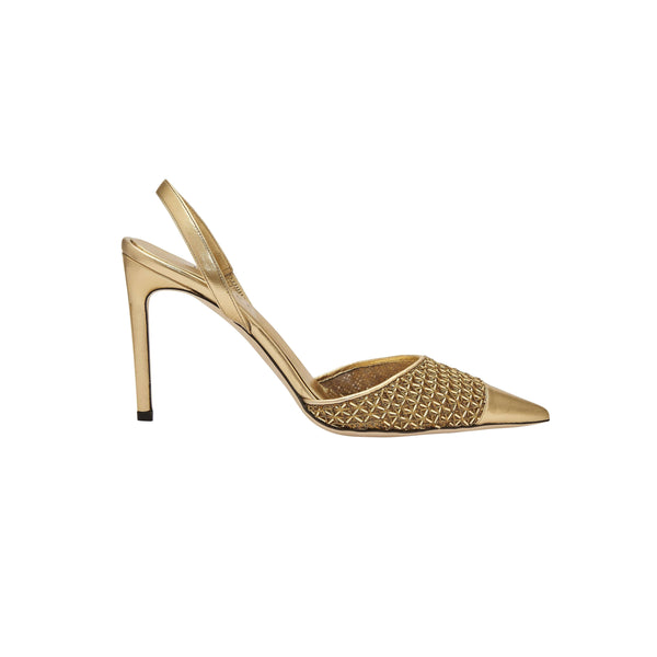 serena uziyel Adia Gold High-Heel Slingback Pump High-Heels