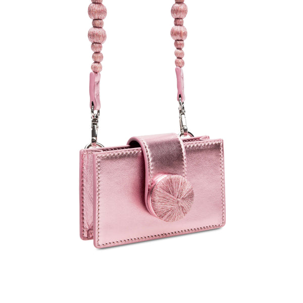 Serena Uziyel Alessa Metallic Pink Card Holder Card Holder