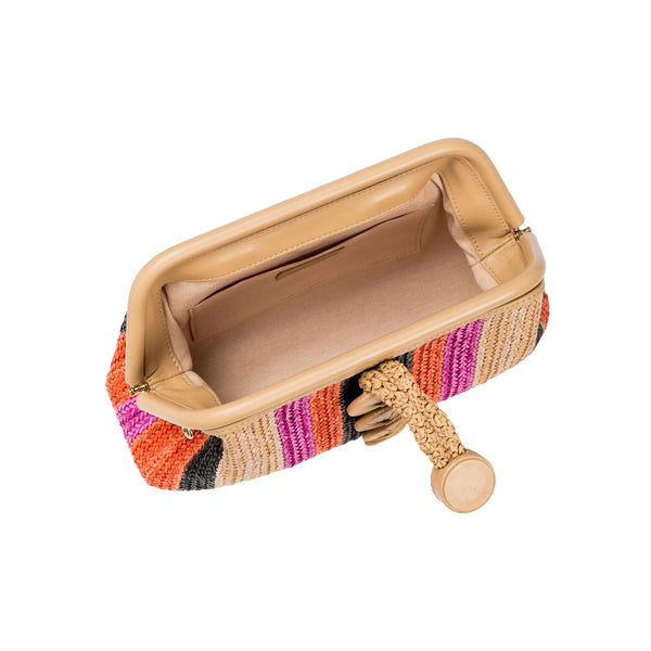 Serena Uziyel Alessa Multicolor & Beige Pouch Bag Pouch Bags