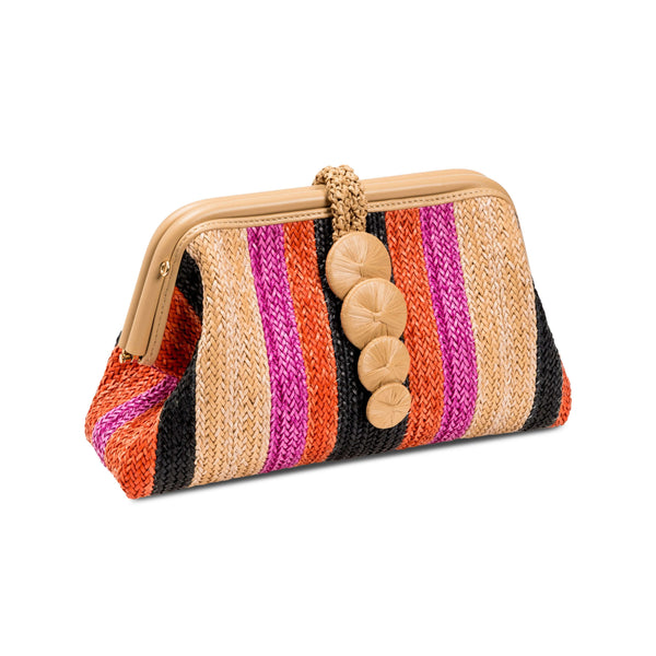 serena uziyel Alessa Multicolor & Beige Pouch Bag Pouch Bags