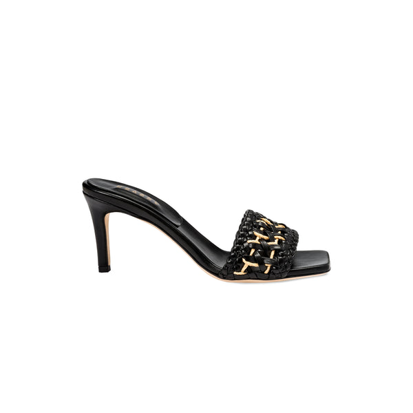 serena uziyel Almeria Black High-Heel Sandal High-Heels
