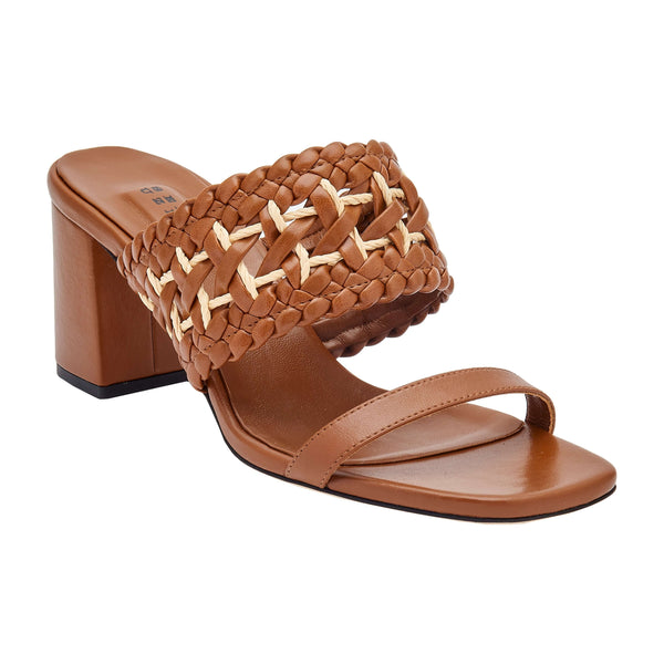Serena Uziyel Almeria Camello Block-Heel Strap Sandal Mid-Heels