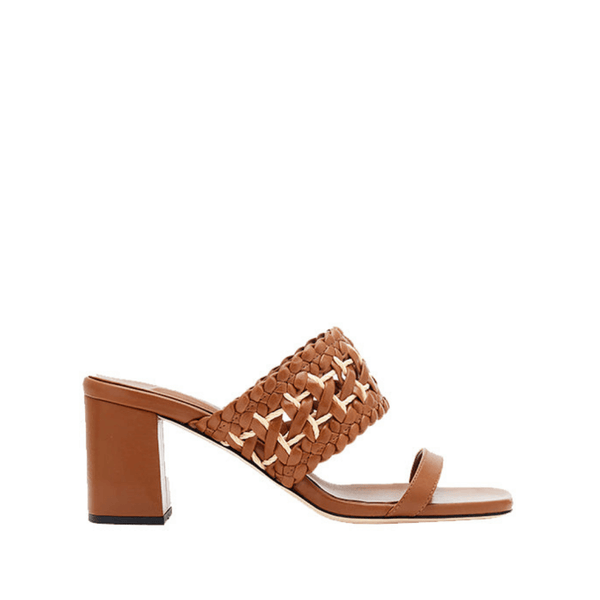 serena uziyel Almeria Camello Block-Heel Strap Sandal Mid-Heels