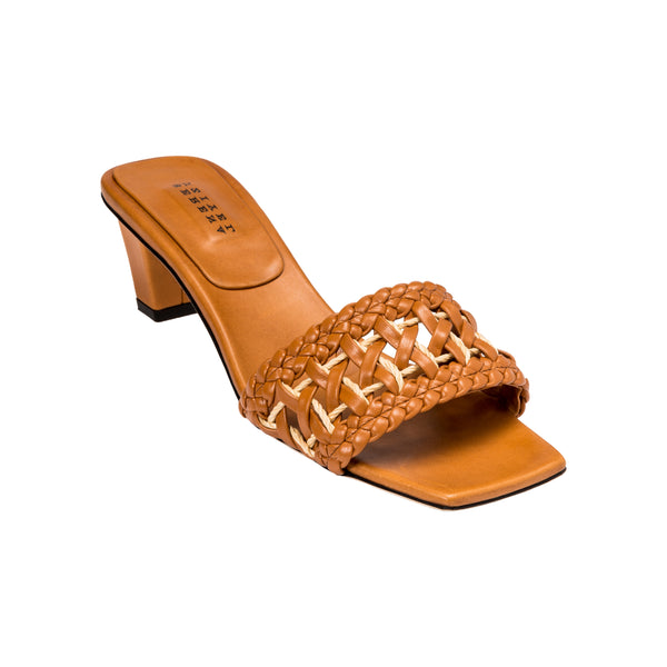 Serena Uziyel Almeria Camello Mid-Heel Sandal Mid-Heels