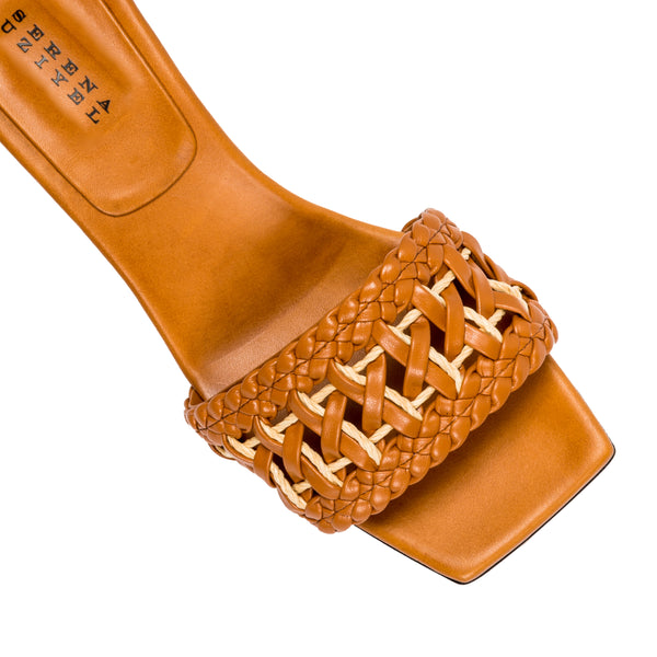 Serena Uziyel Almeria Camello Mid-Heel Sandal Mid-Heels