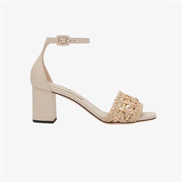 serena uziyel Almeria Nude Ankle Block-Heel Sandal Mid-Heels
