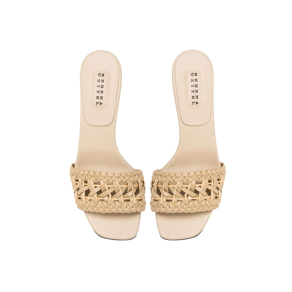 Serena Uziyel Almeria Nude Block-Heel Sandal Mid-Heels