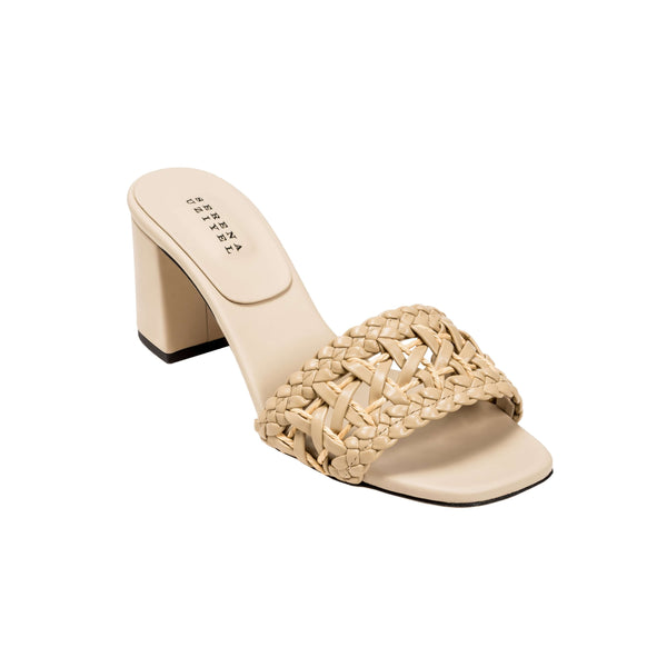 Serena Uziyel Almeria Nude Block-Heel Sandal Mid-Heels